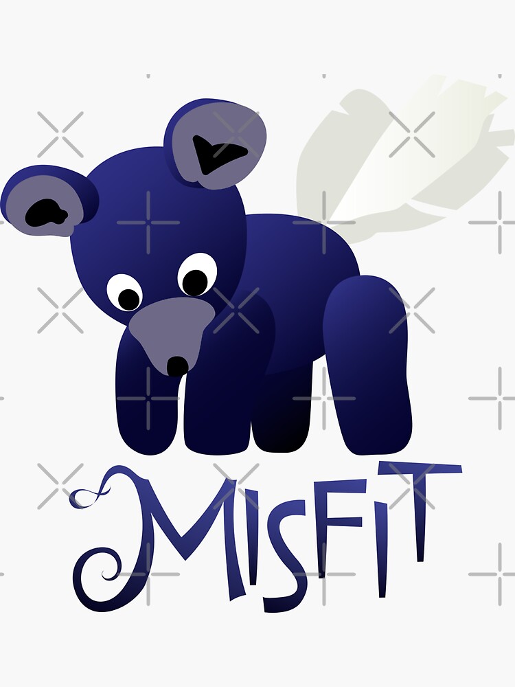 "Misfits Winged Bear" Sticker for Sale by jpenfield Redbubble