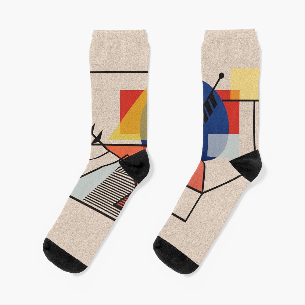 Midcentury Modern Abstraction Socks