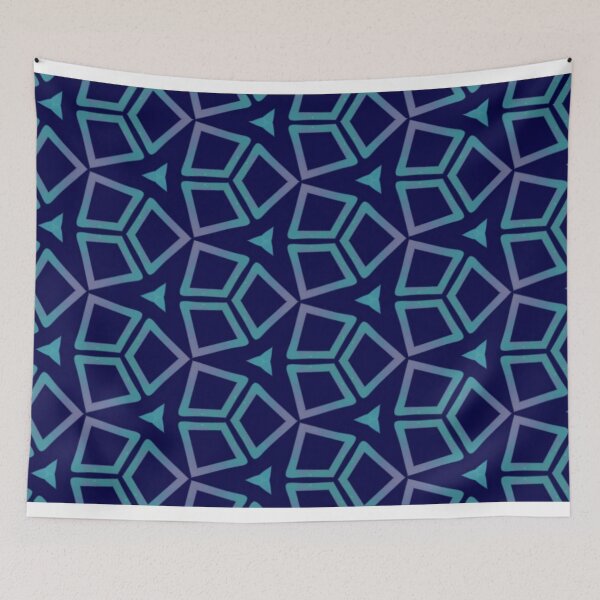 Item preview, Cute Blue and Purple Geometric Pattern designed and sold by Poetic Patterns Studio.