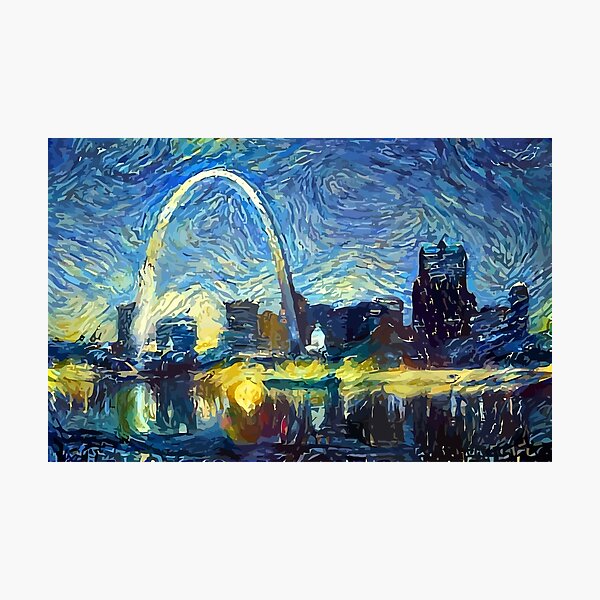 Starry St. Louis Night Photographic Print