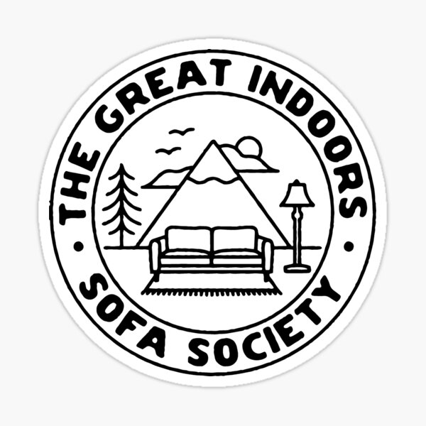 Vista previa del artículo con la obra «The Great Indoors Sofa Society Logotipo divertido # 3», diseñado y vendido por SalahBlt.