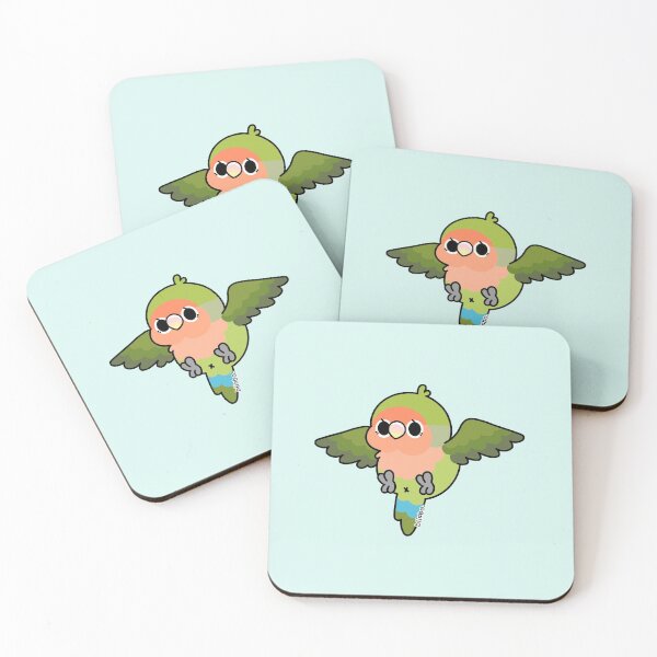 Item preview, Flying Lovebird - Peach-Faced (Green) designed and sold by blirbos.
