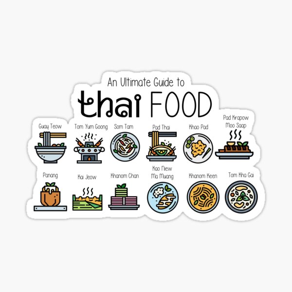 Thai Food Thailand Foodie Asian Tom Yum Pad Thai Sticker