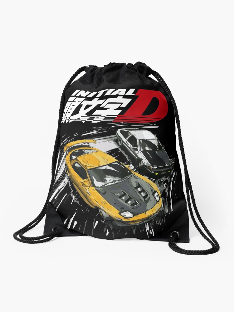 Initial D - Mountain Drift Racing Tandem AE86 vs FD rx-7 Drawstring Bag  for Sale by cowtownCOWBOY