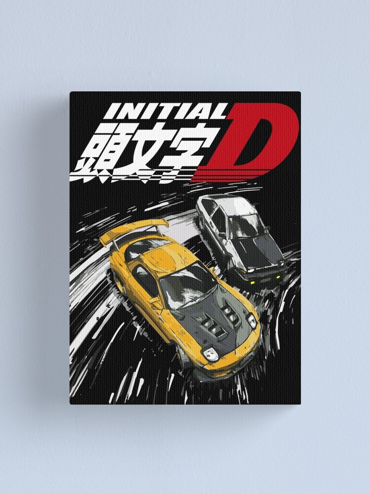 Initial D Mountain Drift Racing Tandem Ae86 Vs Fd Rx 7 Canvas Print By Cowtowncowboy Redbubble