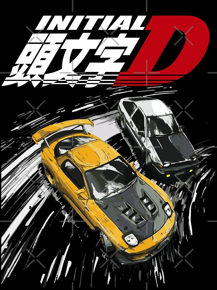 Initial D Mountain Drift Racing Tandem Ae86 Vs Fd Rx 7 Postcard By Cowtowncowboy Redbubble