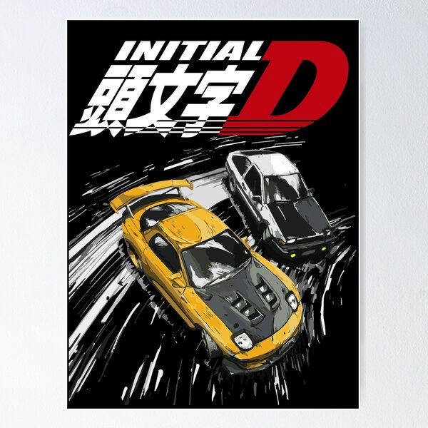 Item preview, Initial D - Mountain Drift Racing Tandem AE86 vs FD rx-7 designed and sold by cowtownCOWBOY.