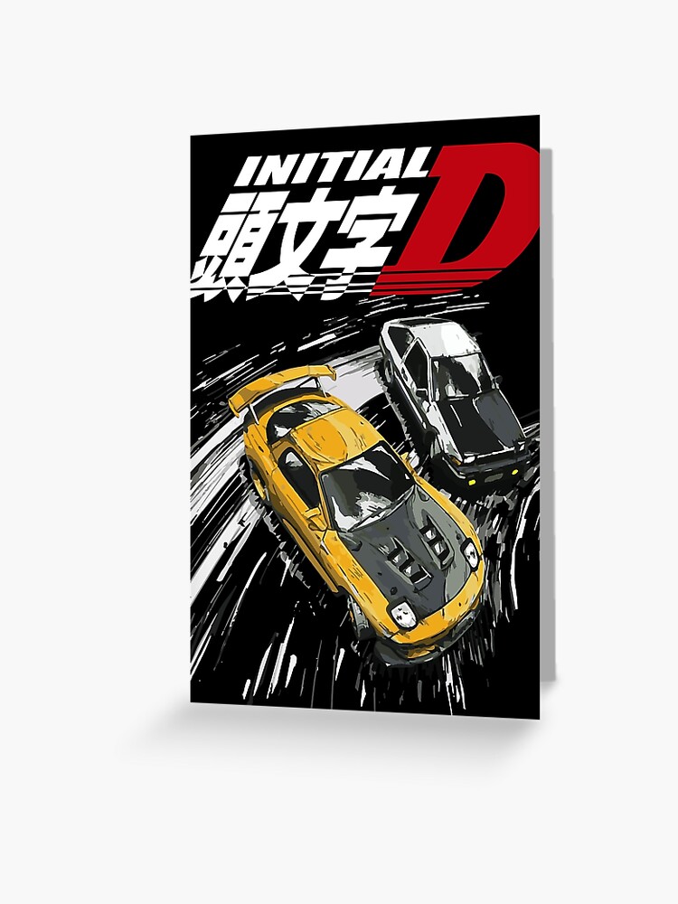 Initial D Mountain Drift Racing Tandem Ae86 Vs Fd Rx 7 Greeting Card By Cowtowncowboy Redbubble