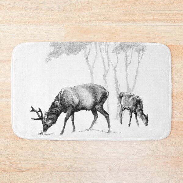Item preview, Young Red Deer Stag In Velvet with Hind designed and sold by Patricia Howitt.