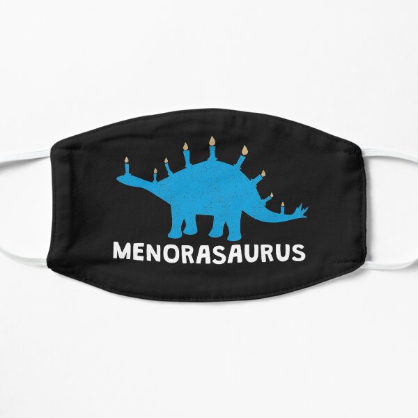 Menorasaurus Hanukkah Funny Jewish dinosaur with Menorah lights stegosaurus Flat Mask