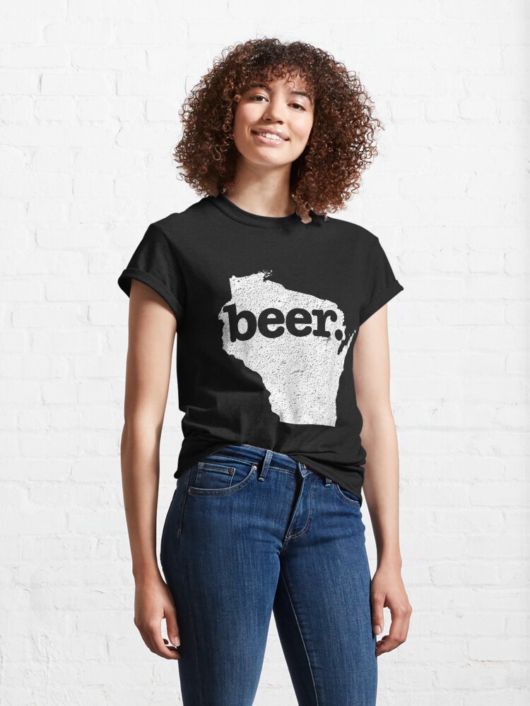 Alternate view of Wisconsin Beer Home State Love Distressed Classic T-Shirt