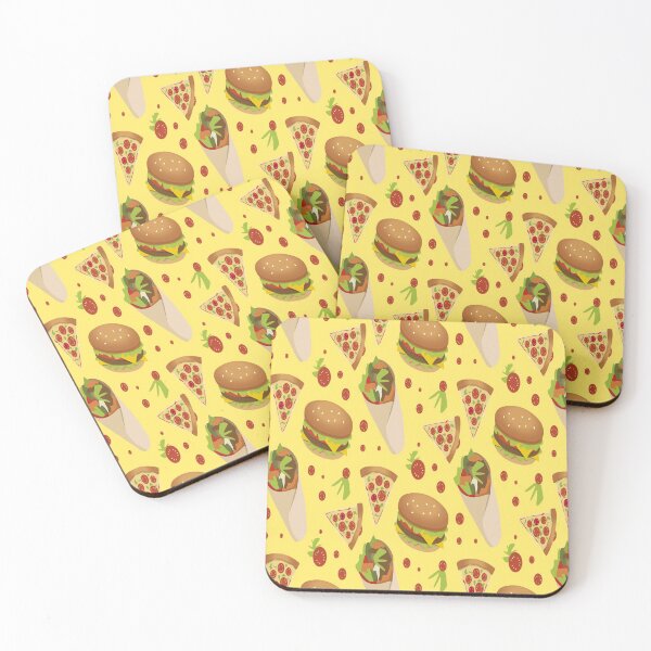 Item preview, Burger pizza pattern fast food foodie designed and sold by Onair555.