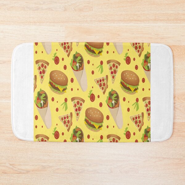 Item preview, Burger pizza pattern fast food foodie designed and sold by Onair555.
