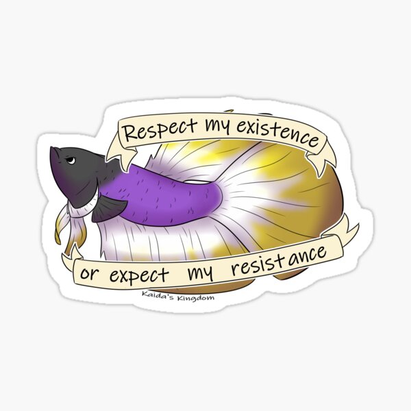 Pride Betta | Non Binary Respect Edition Sticker