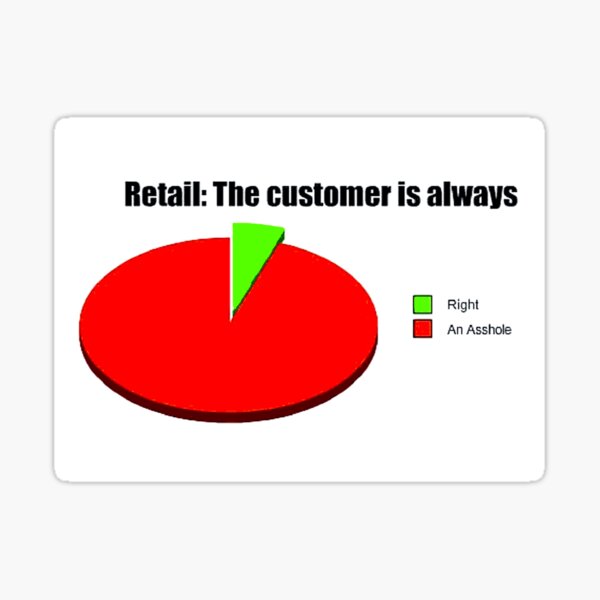 "Customer is Always" Sticker for Sale by AuntyReni Redbubble