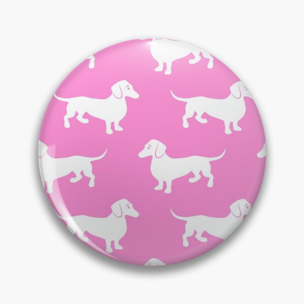 Item preview, Pink and White Dachshund Pattern designed and sold by AntiqueImages.