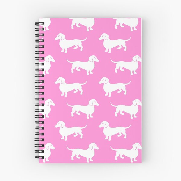 Item preview, Pink and White Dachshund Pattern designed and sold by AntiqueImages.