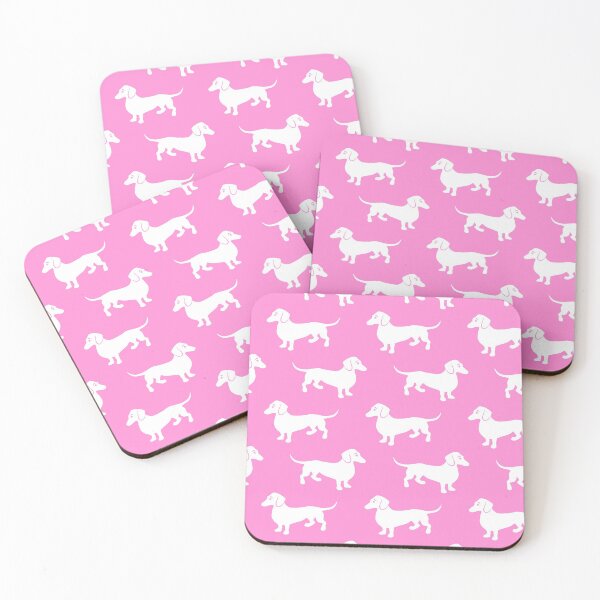 Item preview, Pink and White Dachshund Pattern designed and sold by AntiqueImages.