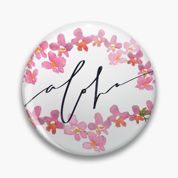 Item preview, Aloha Pink Orchid Lei designed and sold by Handwritten Aloha.