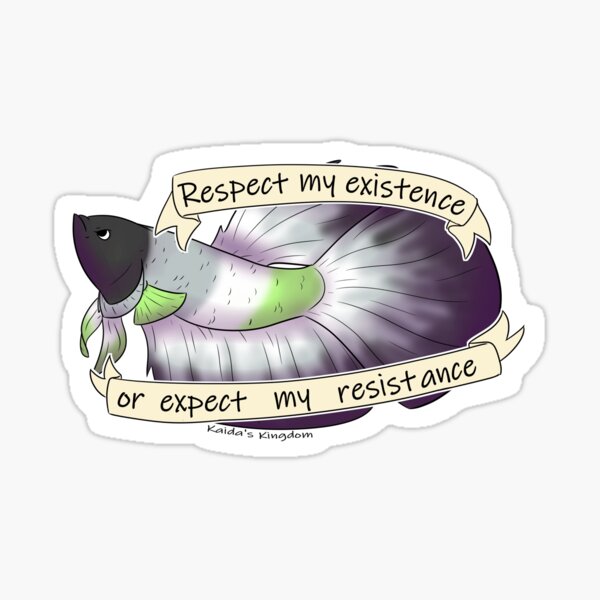Pride Betta | Agender Respect Edition Sticker