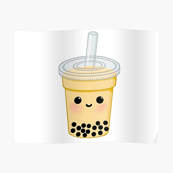 "Cute boba drawing" Poster for Sale by zoegeorge06 | Redbubble