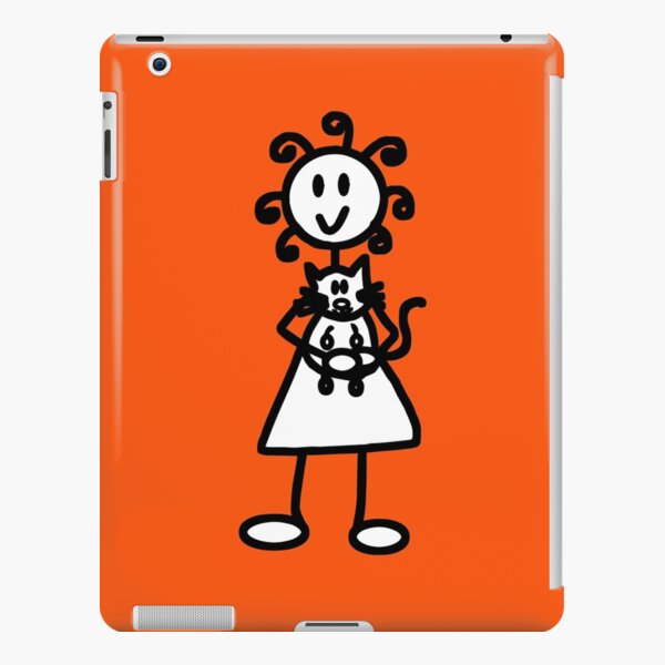 The Girl with the Curly Hair Holding Cat - Orange iPad Snap Case