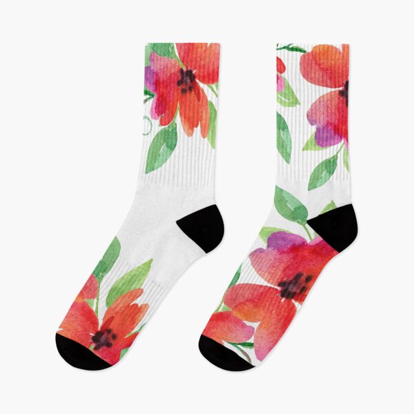 Item preview, Red Floral Watercolor designed and sold by Makanahele.