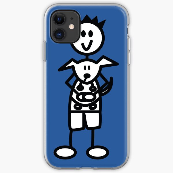 The boy with the spiky hair - mid blue iPhone Soft Case