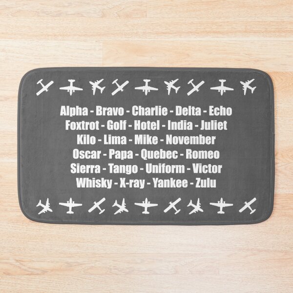 Item preview, Phonetic Alphabet White Aeroplanes Design designed and sold by CreativeTwins.