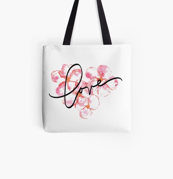 Plumeria Love All Over Print Tote Bag