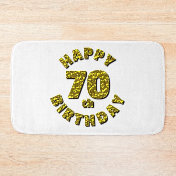 Item preview, Happy 70th Birthday Gold Message designed and sold by MarkUK97.