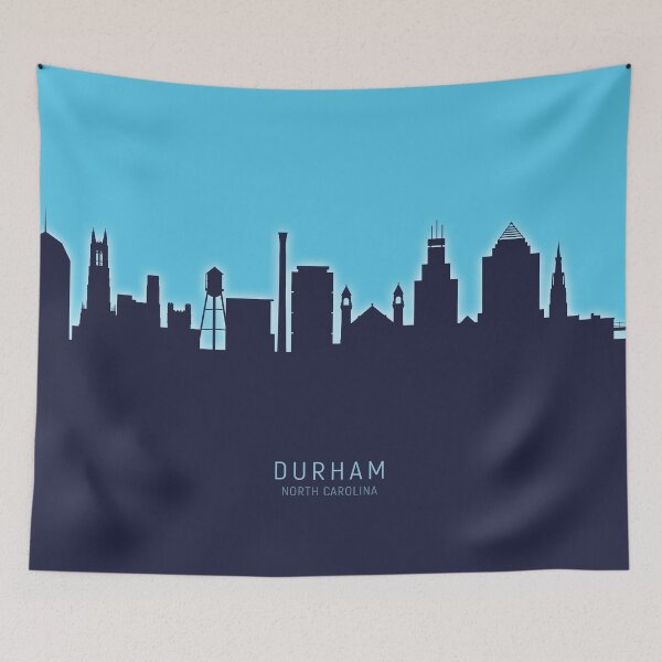 Aperçu de l'œuvre Durham North Carolina Skyline créée et vendue par ArtPrints.