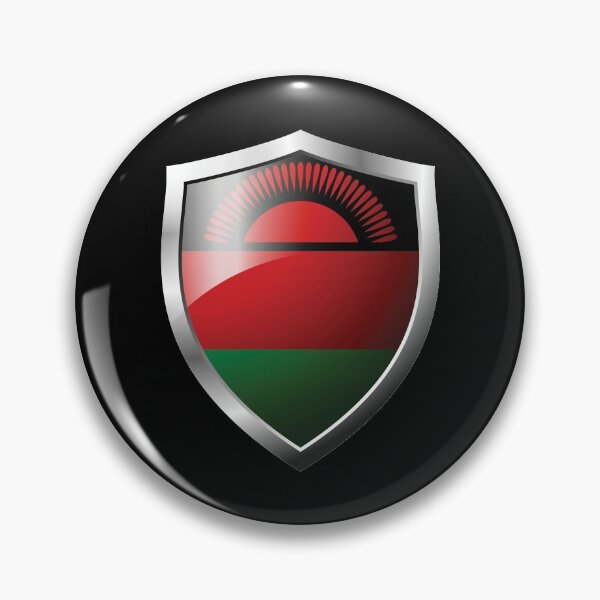 Item preview, Strong Malawi Flag Shield Country designed and sold by HelloFromAja.