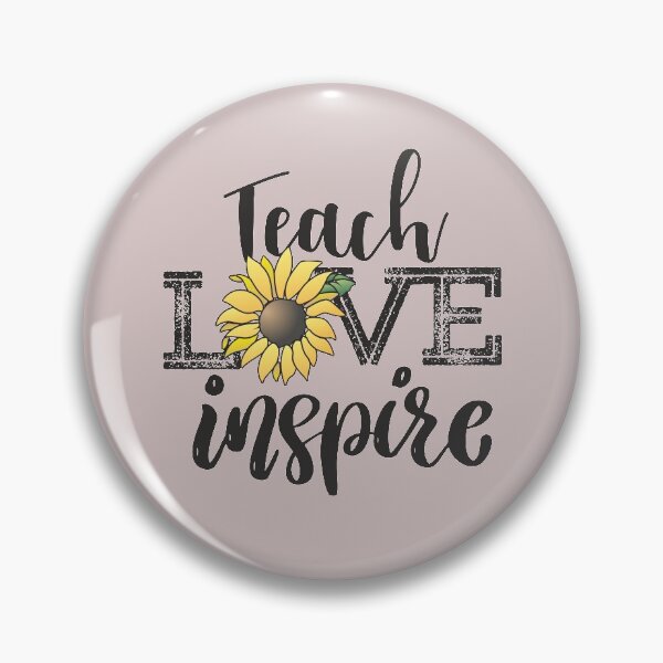 Item preview, Teach Love Inspire Sunflower teacher inspirational quotes cute lettering  designed and sold by alenaz.