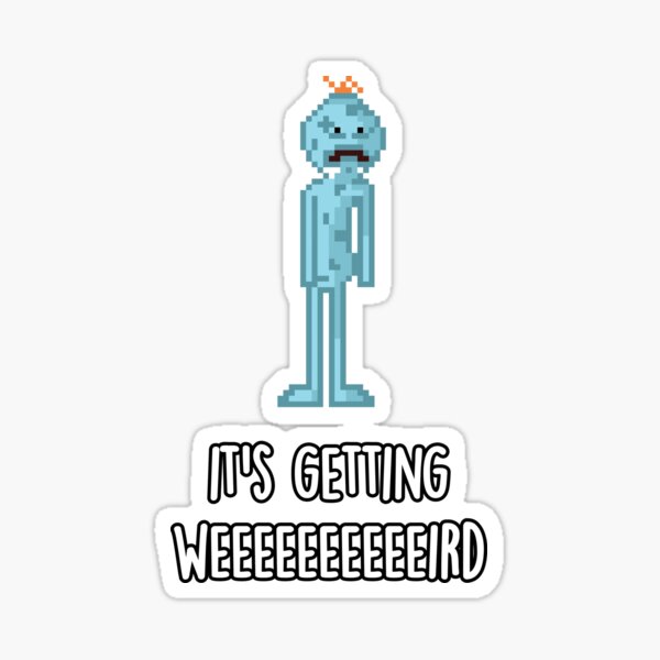 Mr Meeseeks Sticker By Cosmodious Redbubble