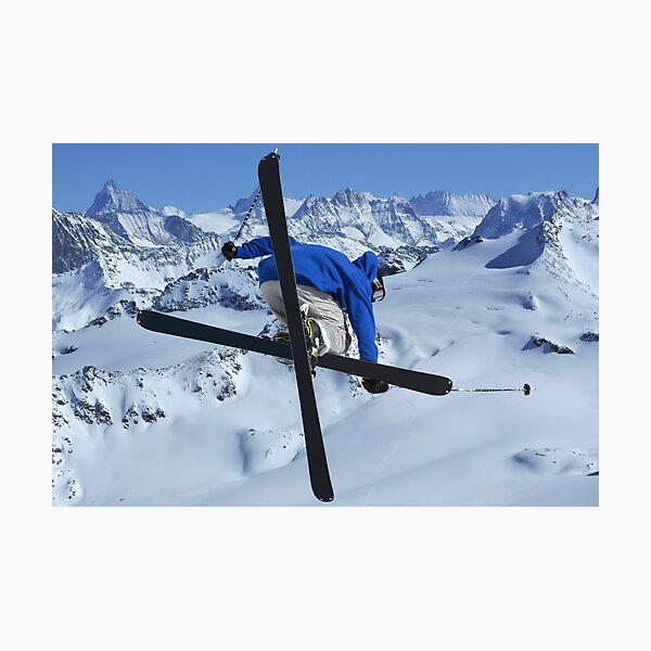 High mountains high jump Photographic Print