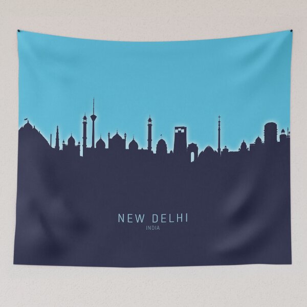 Item preview, New Delhi India Skyline designed and sold by ArtPrints.