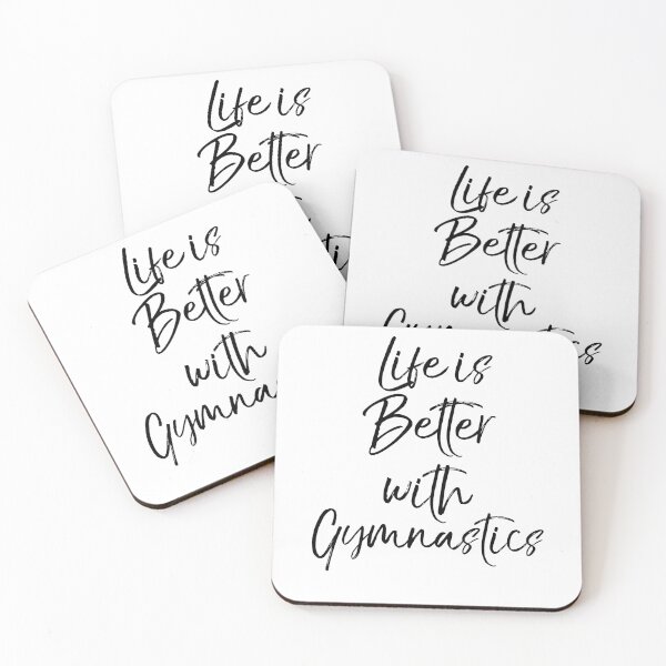 Aperçu de l'œuvre La vie est meilleure avec la gymnastique Citation sur la gymnastique créée et vendue par TNDesignStudio.