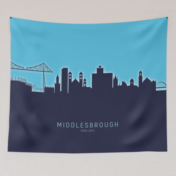 Item preview, Middlesbrough England Skyline designed and sold by ArtPrints.