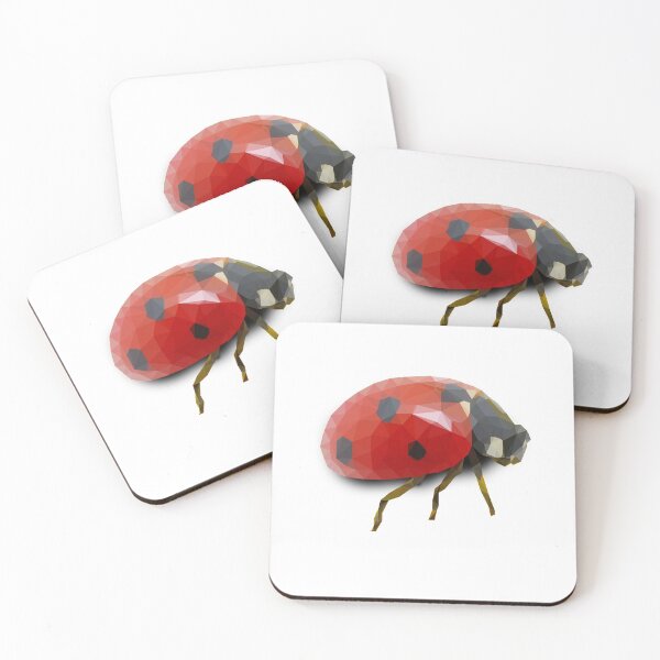 Item preview, Low Poly Ladybug Art – Modern Geometric Insect Design designed and sold by OrangePoly.