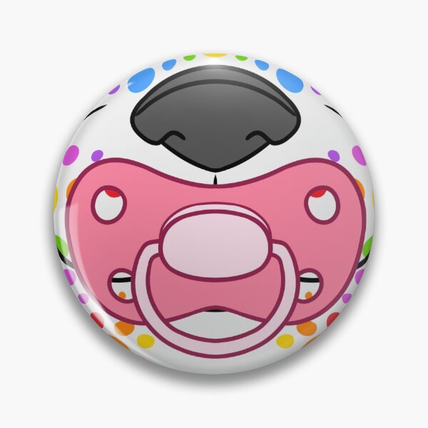 Item preview, Rainbow Dalmatian Pink Pacifier designed and sold by BigMamaYena.