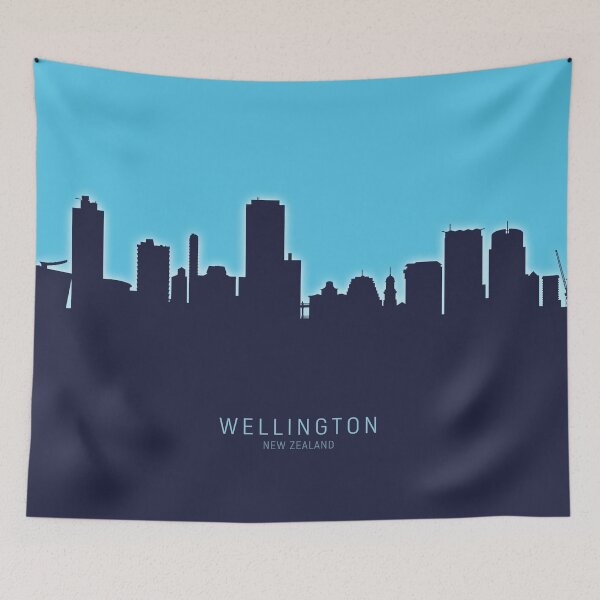 Item preview, Wellington New Zealand Skyline designed and sold by ArtPrints.