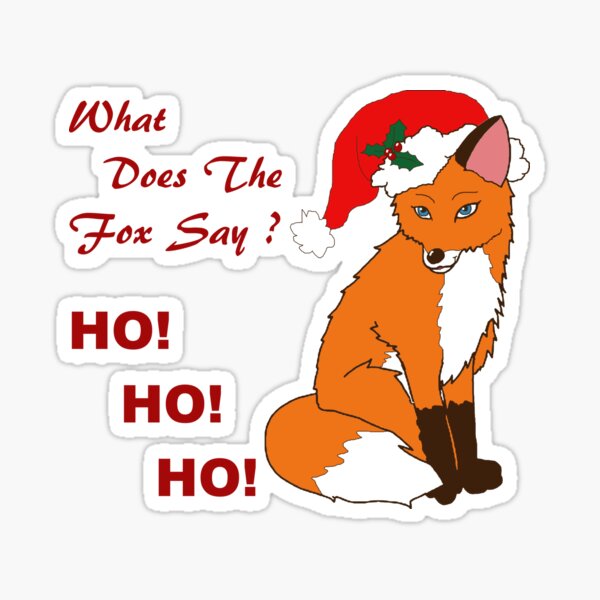 Foxy Santa Sticker