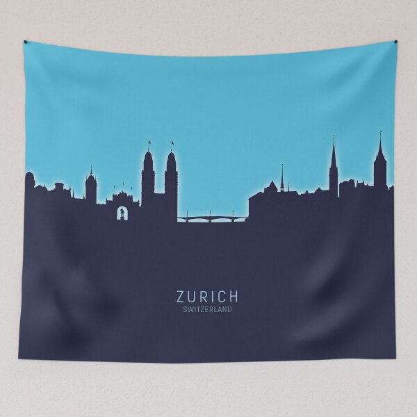Item preview, Zurich Switzerland Skyline designed and sold by ArtPrints.