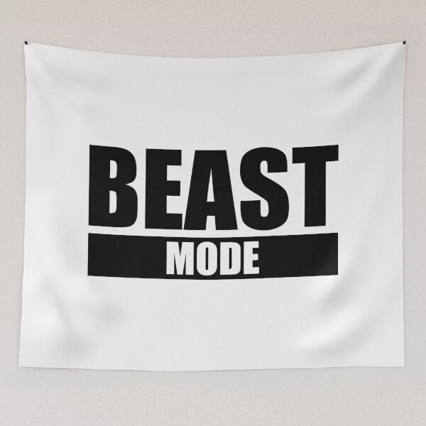 Item preview, Beast Mode Gym Quote designed and sold by maniacfitness.