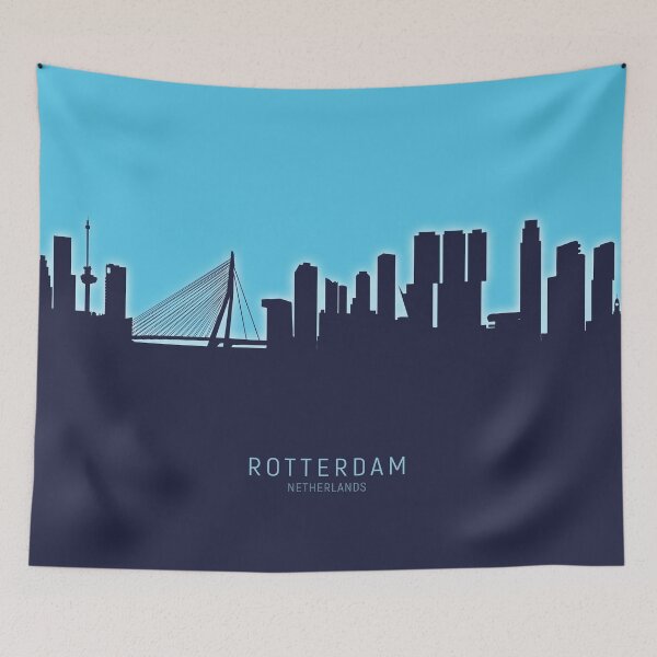 Artikelvorschau, Rotterdam The Netherlands Skyline entworfen und verkauft von ArtPrints.