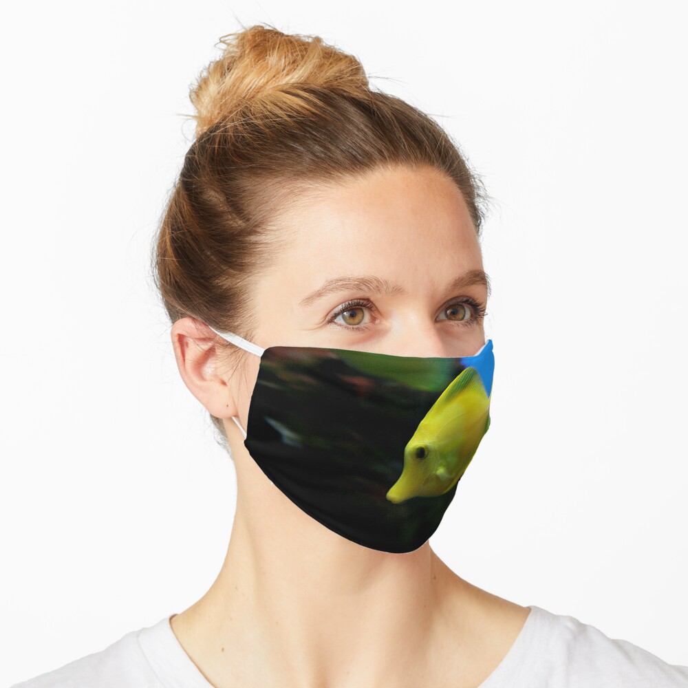 Download Yellow Fish Mask By Erikakaisersot Redbubble PSD Mockup Templates