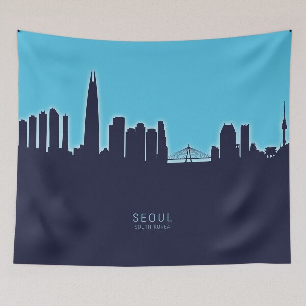 Item preview, Seoul Skyline South Korea designed and sold by ArtPrints.