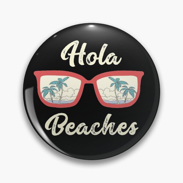 Item preview, Hola Beaches Summer beach humor palm trees sunglasses cute and sarcastic vacation quotes designed and sold by alenaz.