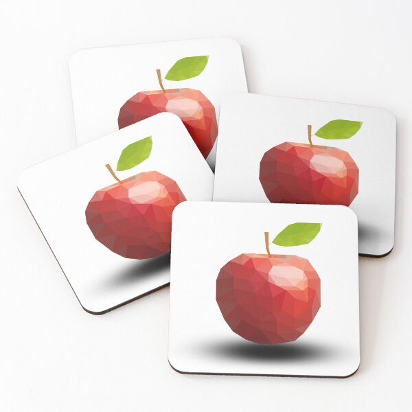Item preview, Low Poly Red Apple Art – Modern Geometric Fruit Design designed and sold by OrangePoly.